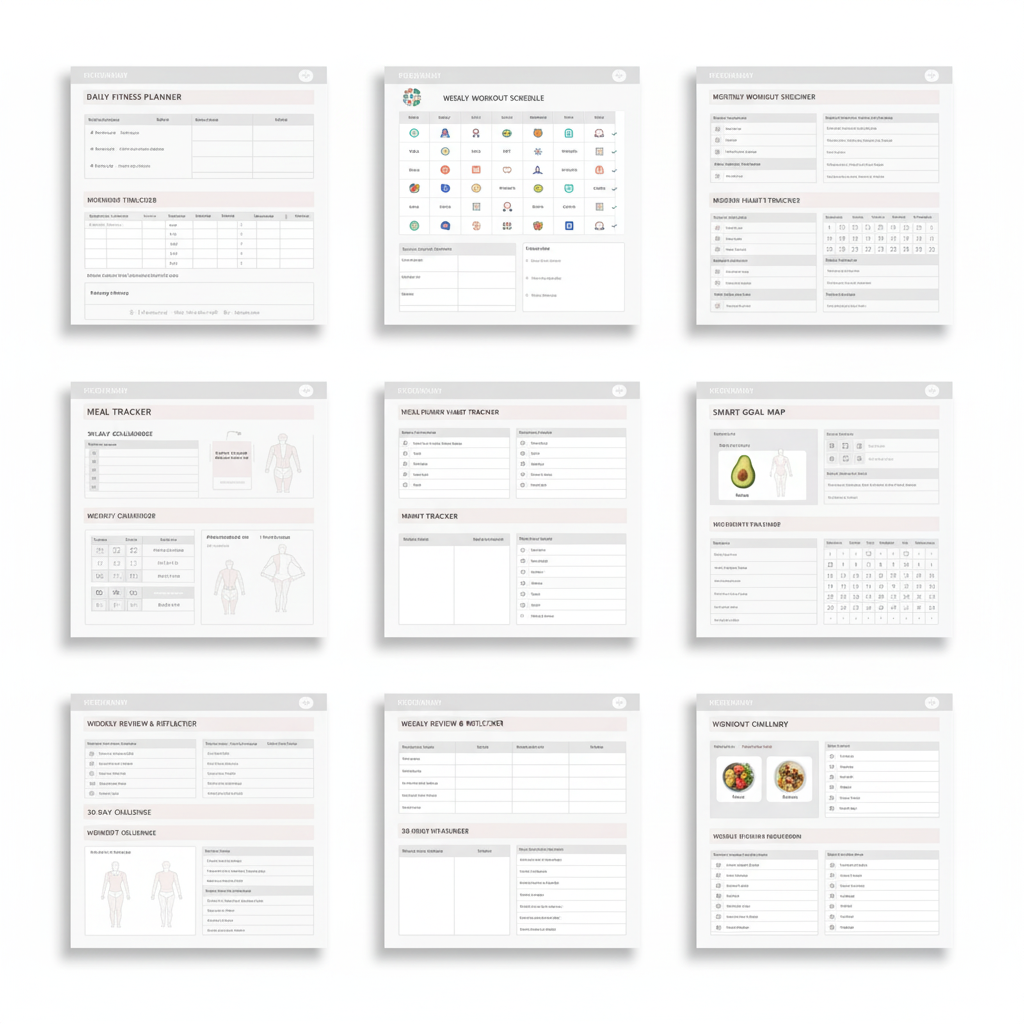 All-in-One Digital Fitness Planner 2025